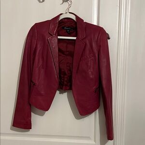Kenneth Cole Reaction Women's Red Leather Jacket